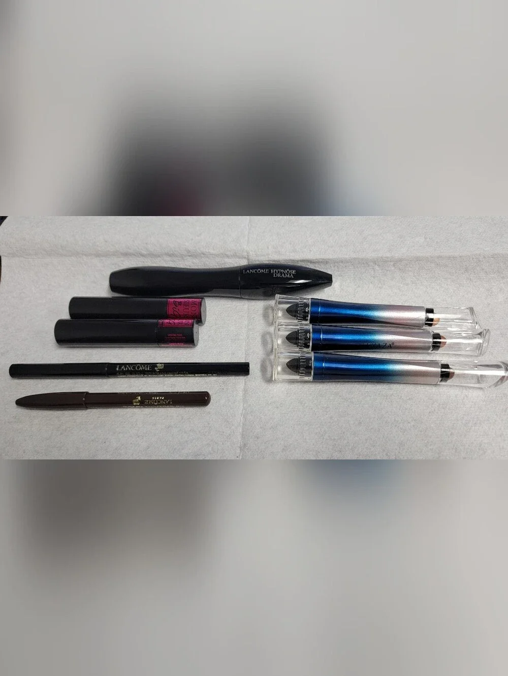 Assorted Eye Makeup-Lancôme Mascara & Eyeliner Bundle w/ Luxaza Eyeshadows-NWOB